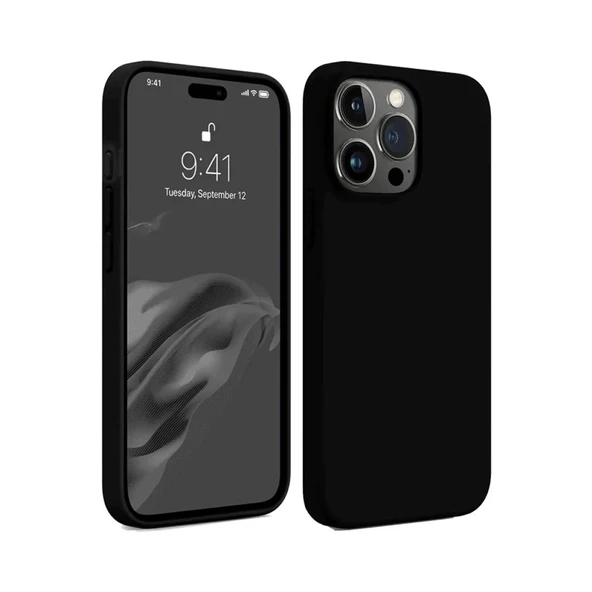 iPhone 15 Pro Kılıf First Silikon - Siyah ürün görseli 1