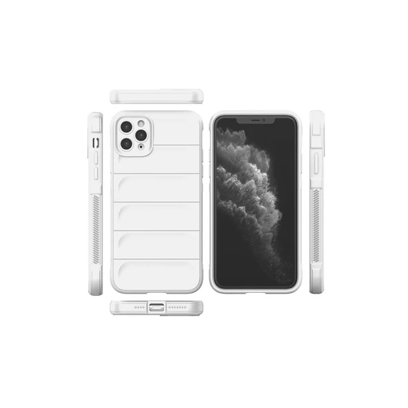 iPhone 11 Pro Kılıf Optimum Silikon - Krem - Resim 3