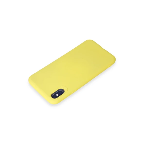 iPhone X Kılıf First Silikon - Sarı - Resim 3