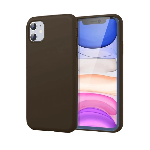 iPhone 11 Kılıf First Silikon - Kahverengi ürün görseli 1