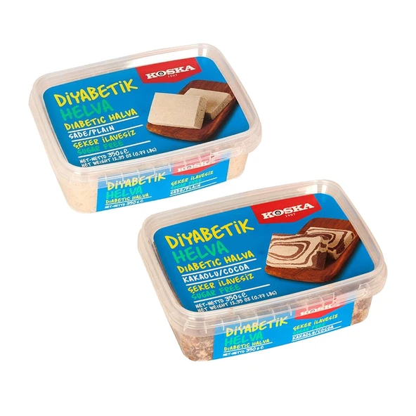 Koska Diyabetik Sade ve Kakaolu Helva 350 Gr 2 li ürün görseli 1
