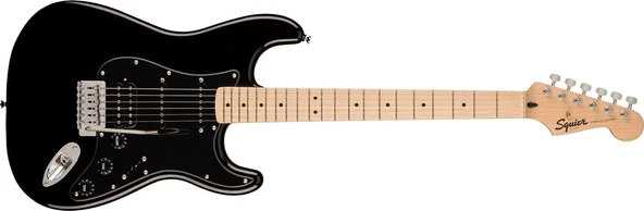 Squier Sonic Stratocaster HSS Akçaağaç Klavye Siyah Elektro Gitar ürün görseli 1