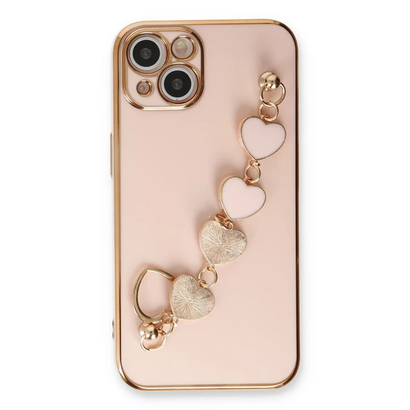 iPhone 14 Plus Kılıf Esila Silikon - Pudra - Resim 2