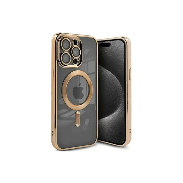 iPhone 15 Pro Kılıf Kross Magneticsafe Kapak - Gold ürün görseli 1