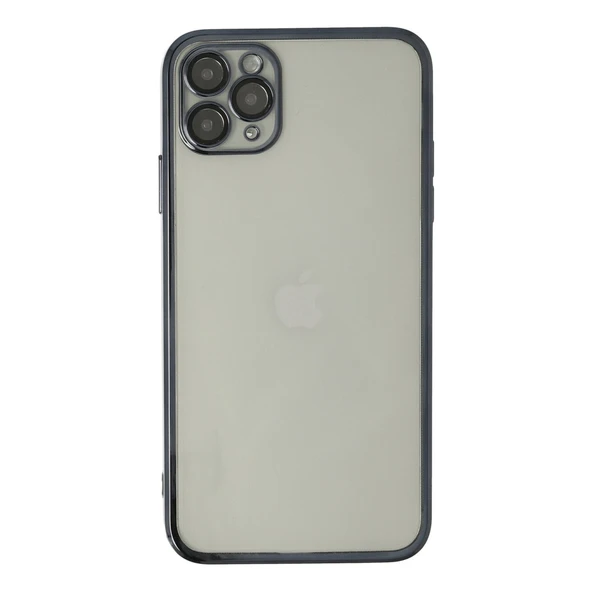 iPhone 11 Pro Kılıf Kamera Korumalı Lensli Silikon - Siyah ürün görseli 1