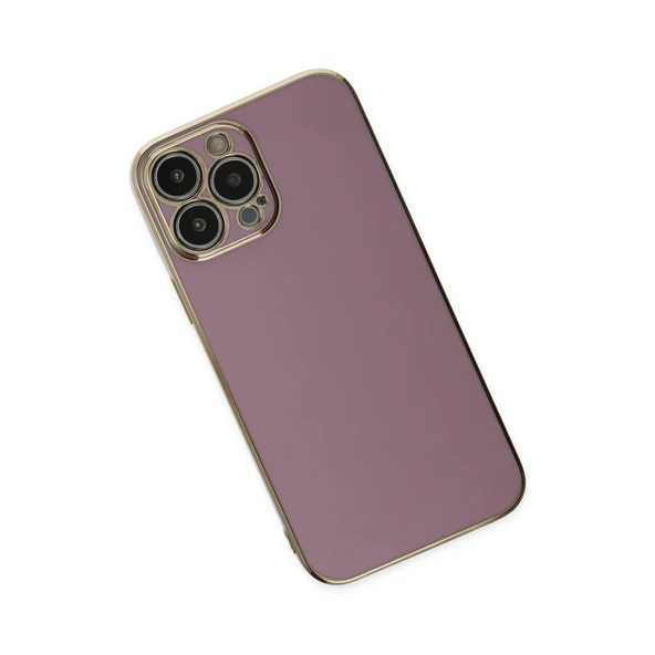 iPhone 15 Pro Max Kılıf Volet Silikon - Mor - Resim 2