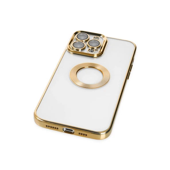 iPhone 14 Pro Kılıf Slot Silikon - Gold - Resim 4