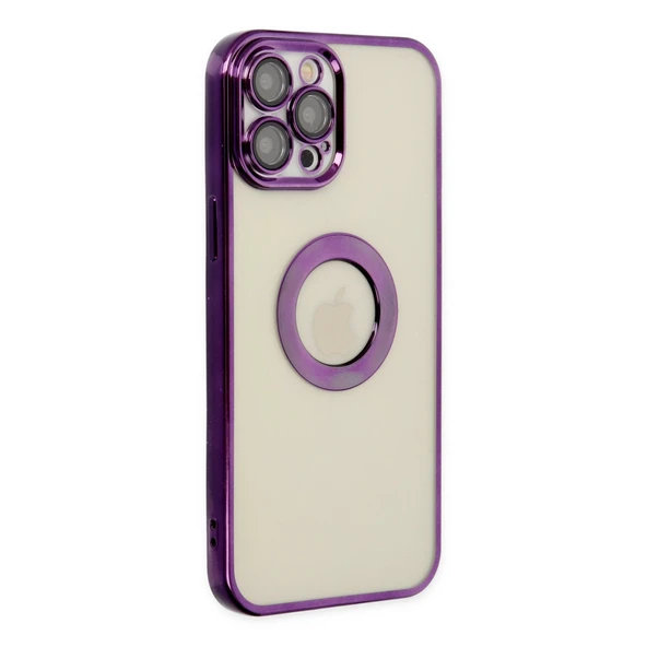 iPhone 12 Pro Kılıf Slot Silikon - Mor - Resim 2