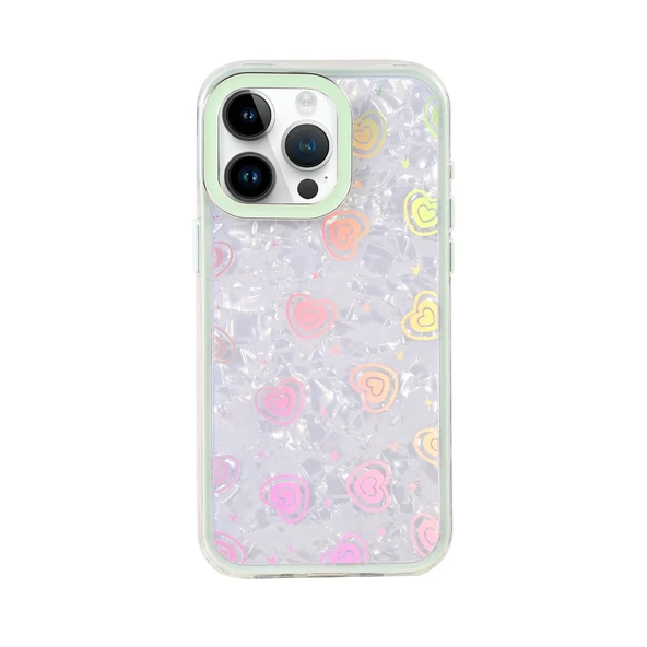 iPhone 15 Pro Max Lumi Desenli Kapak - Yeşil - Resim 3