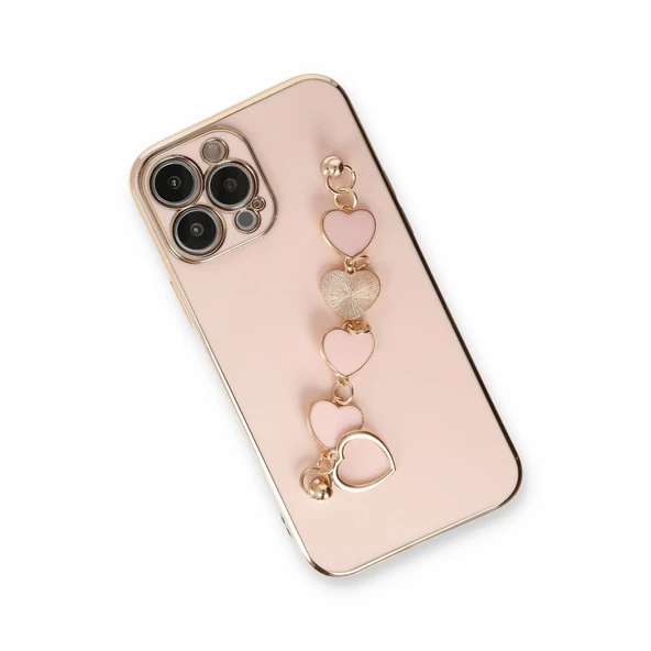 iPhone 14 Pro Kılıf Esila Silikon - Pudra - Resim 3