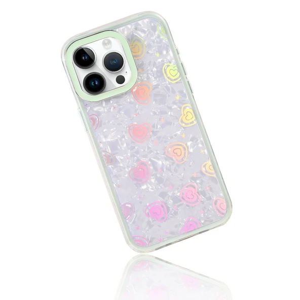 iPhone 15 Pro Max Lumi Desenli Kapak - Yeşil - Resim 4