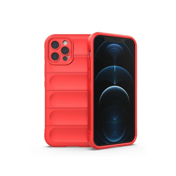 iPhone 12 Pro Max Kılıf Optimum Silikon - Kırmızı ürün görseli 1