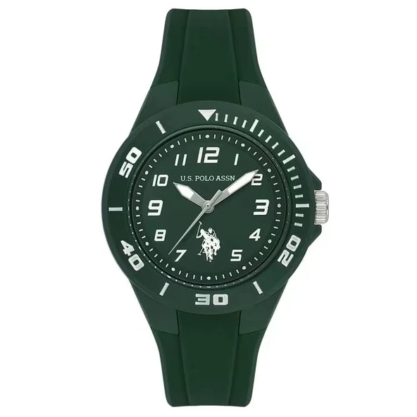 U.S. POLO ASSN. USPA2146-05 YEŞİL SİLİKON KORDON UNISEX GENÇ KOL SAATİ ürün görseli 1