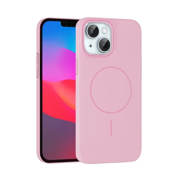 iPhone 15 Plus Broş Magsafe Kapak - Pembe ürün görseli 1
