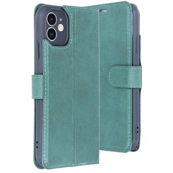 iPhone 11 Kılıf Trend S Plus Kapaklı Kılıf - Yeşil ürün görseli 1