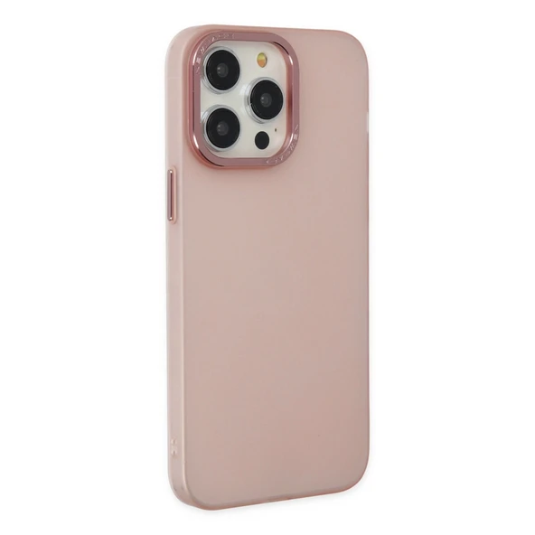 iPhone 13 Pro Max Kılıf Modos Metal Kapak - Pembe - Resim 2