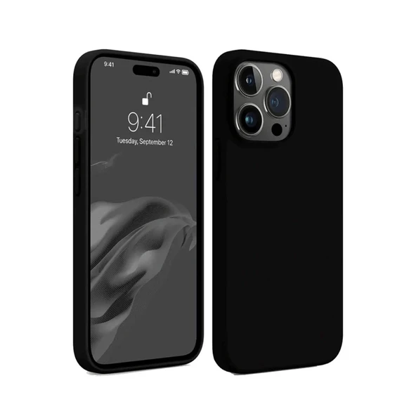 iPhone 15 Pro Max Kılıf First Silikon - Siyah ürün görseli 1