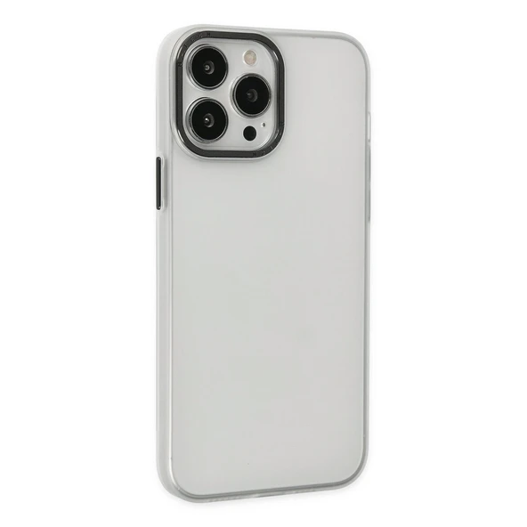 iPhone 13 Pro Max Kılıf Modos Metal Kapak - Şeffaf - Resim 2