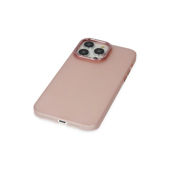 iPhone 13 Pro Max Kılıf Modos Metal Kapak - Pembe - Resim 5