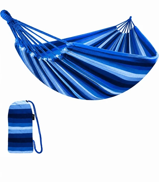 Çift Kişilik XL 260x150cm Kolay Kurulabilir Kanvas Hamak Çantalı ürün görseli 1