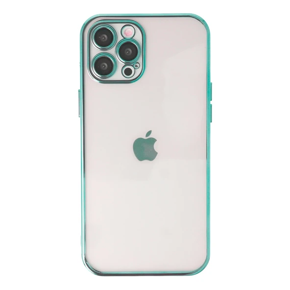 iPhone 12 Pro Kılıf Kamera Korumalı Lensli Silikon - Yeşil ürün görseli 1