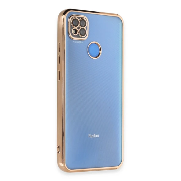Xiaomi Redmi 9c Kılıf Kamera Korumalı Lensli Silikon - Gold ürün görseli 1