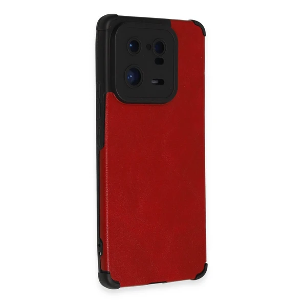 Xiaomi Mi 13 Pro Kılıf Loop Deri Silikon - Kırmızı - Resim 2