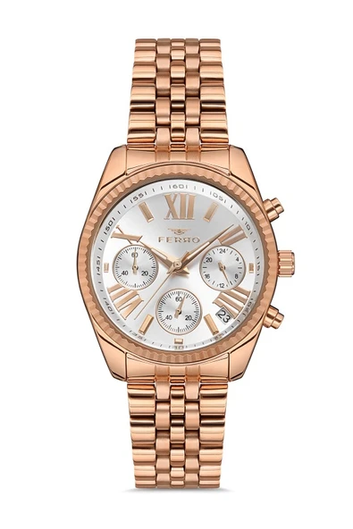 Ferro FM41172A-C Quartz Rose Çelik Kordon 36 mm Kadın Kol Saati ürün görseli 1