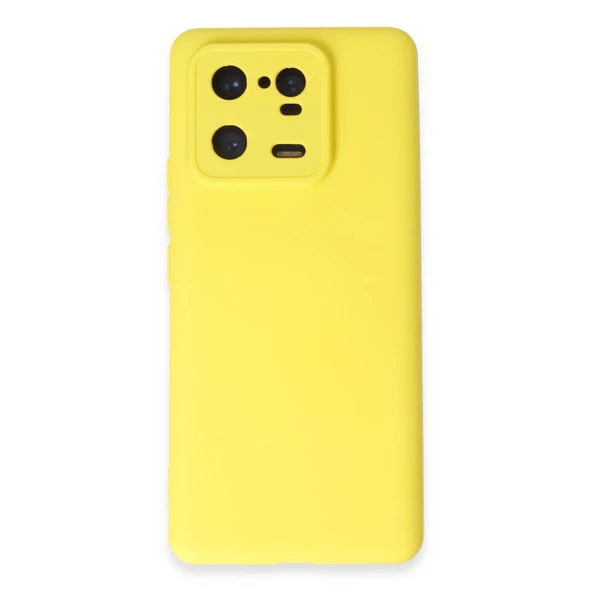 Xiaomi Mi 13 Pro Kılıf Nano İçi Kadife Silikon - Sarı ürün görseli 1