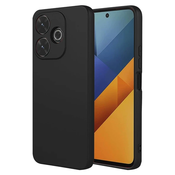 Xiaomi Redmi 13 4g Kılıf Nano İçi Kadife Silikon - Siyah ürün görseli 1