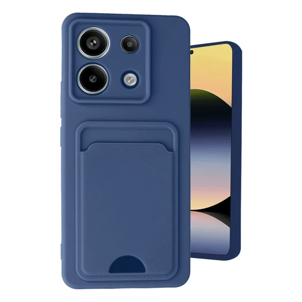 Xiaomi Redmi Note 13 Pro 5g Kılıf Kelvin Kartvizitli Silikon - Lacivert ürün görseli 1