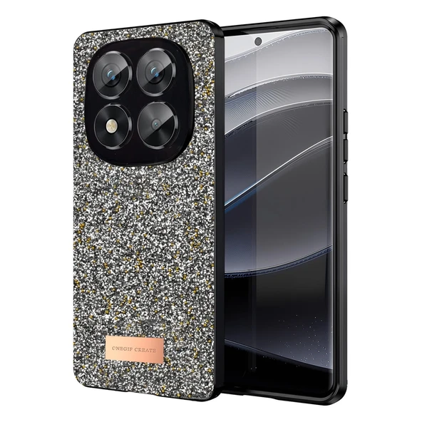 Xiaomi Redmi Note 14 Pro 5g Bright Simli Kapak - Gümüş ürün görseli 1