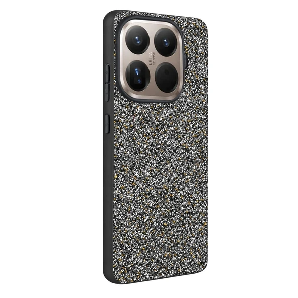 Xiaomi Mi 15t Pro Bright Simli Kapak - Gold - Resim 3
