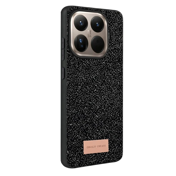 Xiaomi Mi 15t Pro Bright Simli Kapak - Siyah - Resim 3