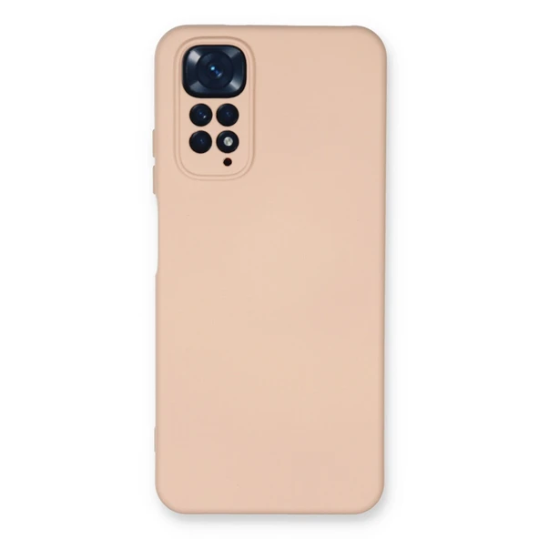 Xiaomi Redmi Note 11 Kılıf Nano İçi Kadife Silikon - Pudra ürün görseli 1