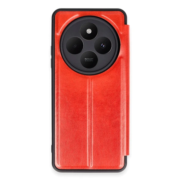 Xiaomi Redmi 14c Kılıf Flip Cover - Kırmızı ürün görseli 1