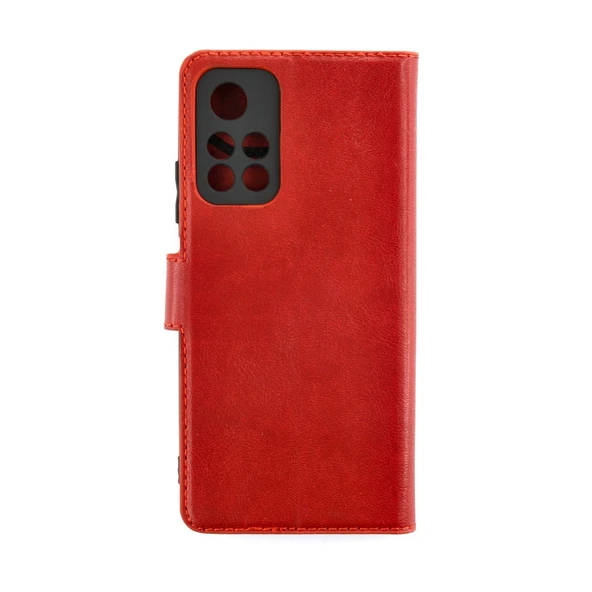 Xiaomi Redmi Note 11t Kılıf Trend S Plus Kapaklı Kılıf - Kırmızı ürün görseli 1