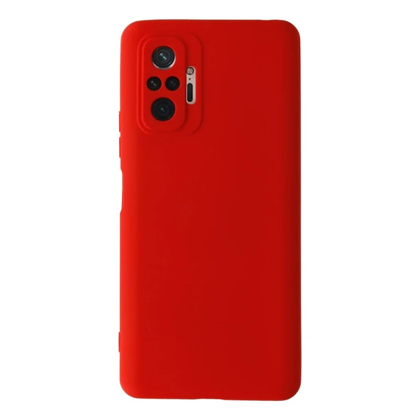Xiaomi Redmi Note 10 Pro Kılıf Nano İçi Kadife Silikon - Kırmızı ürün görseli 1