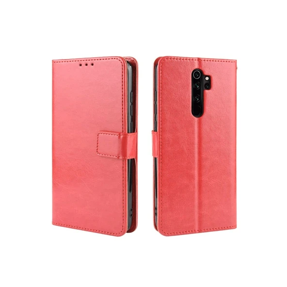 Xiaomi Redmi Note 8 Pro Kılıf Trend S Plus Kapaklı Kılıf - Kırmızı ürün görseli 1