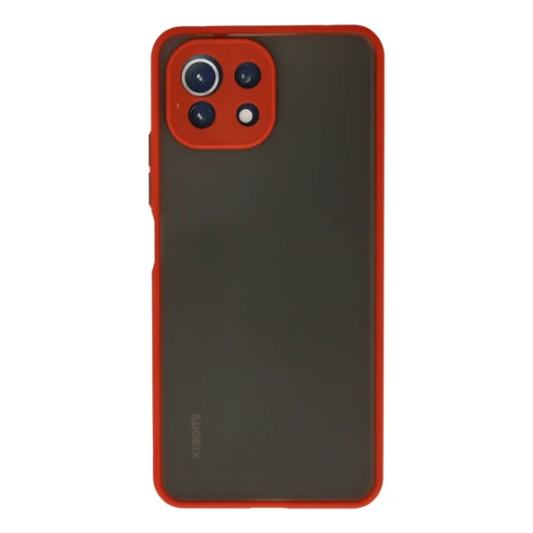 Xiaomi Mi 11 Lite Kılıf Montreal Silikon Kapak - Kırmızı ürün görseli 1