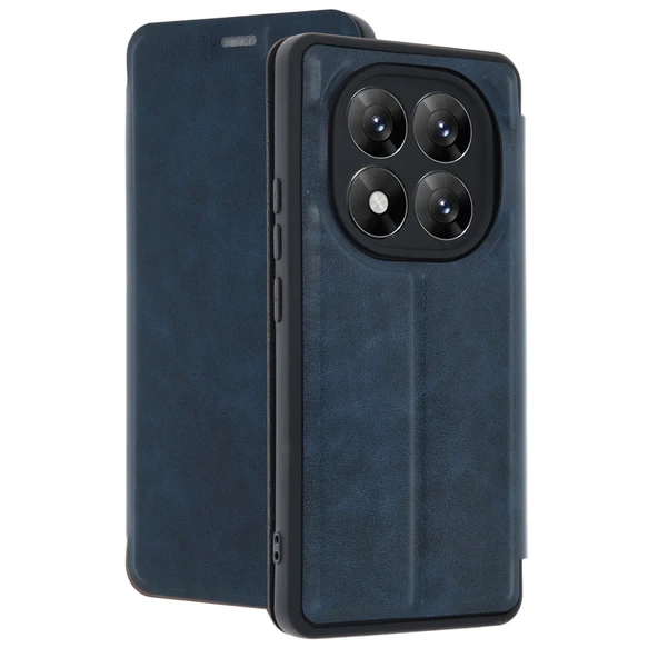 Xiaomi Redmi Note 14 Pro 5g Kılıf Flip Cover - Lacivert ürün görseli 1