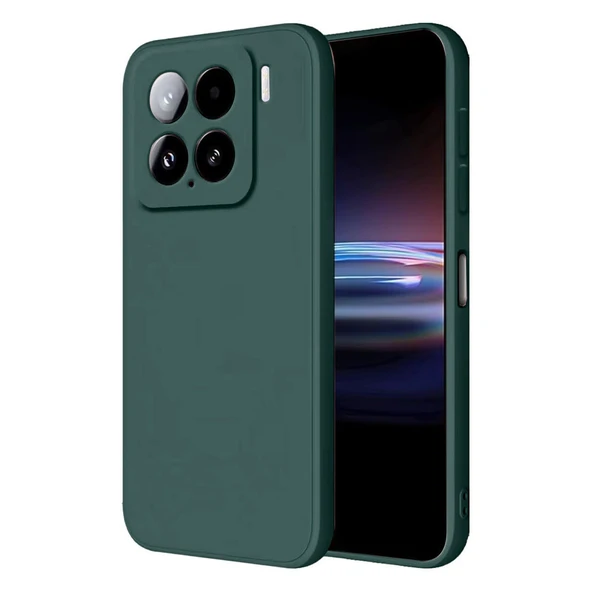 Xiaomi Mi 15 Pro Kılıf Nano İçi Kadife Silikon - Koyu Yeşil ürün görseli 1