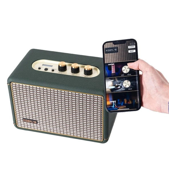 KOZMOS Aura-30 Uygulama ile Kontrol Edilebilen Akustik Enstrüman Amfisi ve Bluetooth Hoparlör ürün görseli 1