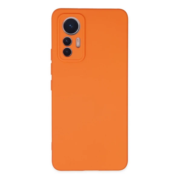 Xiaomi Mi 12 Lite Kılıf Nano İçi Kadife Silikon - Turuncu ürün görseli 1