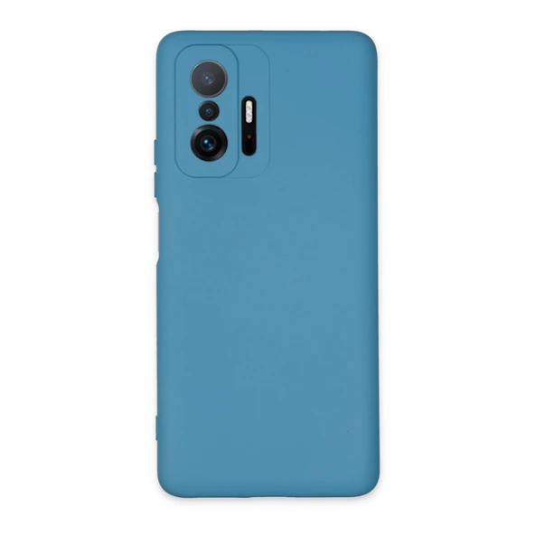 Xiaomi Mi 11t Pro Kılıf Nano İçi Kadife Silikon - Mavi ürün görseli 1