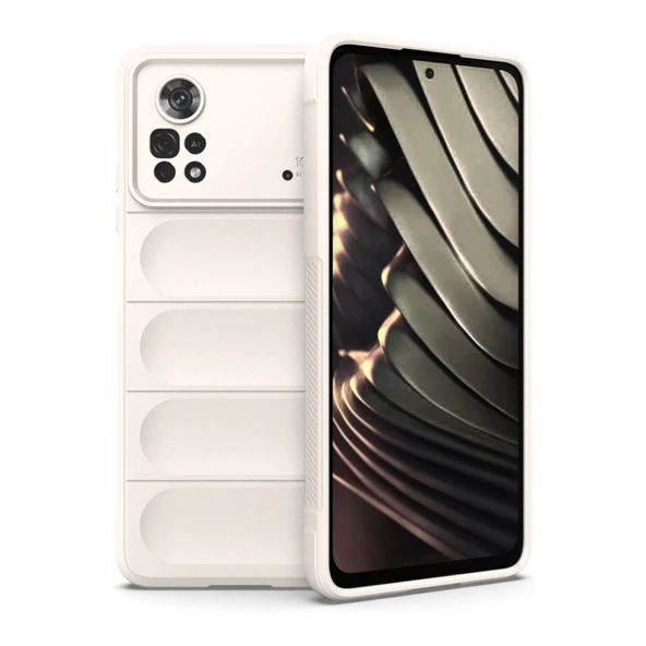 Xiaomi Poco X4 Pro 5g Kılıf Optimum Silikon - Krem ürün görseli 1