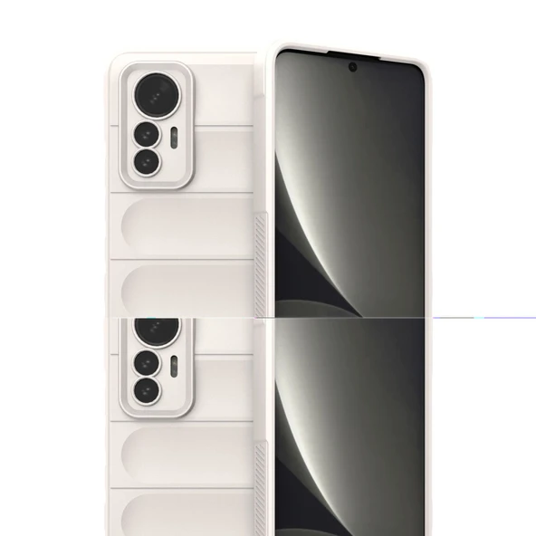 Xiaomi Mi 12 Lite Kılıf Optimum Silikon - Krem ürün görseli 1