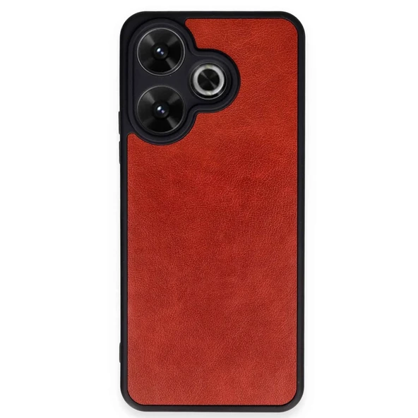 Xiaomi Redmi 13 4g Kılıf Aras Deri Kapak - Kırmızı ürün görseli 1