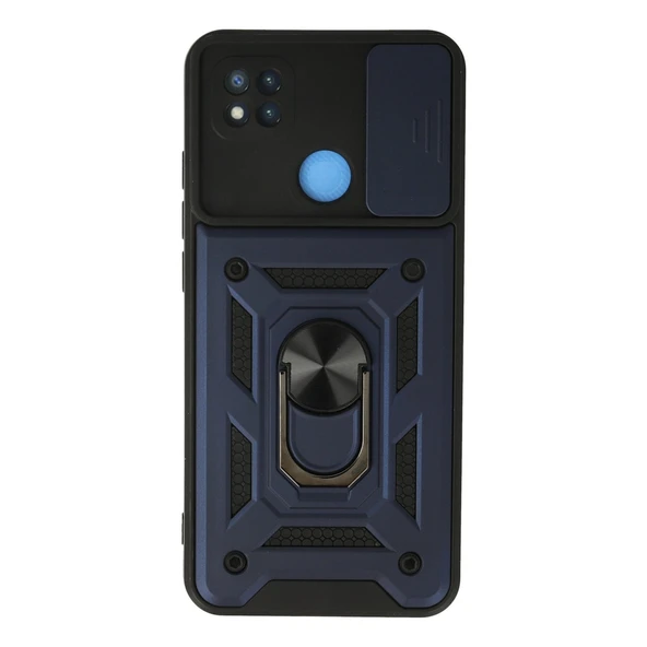 Xiaomi Redmi 9c Kılıf Pars Lens Yüzüklü Silikon - Lacivert ürün görseli 1