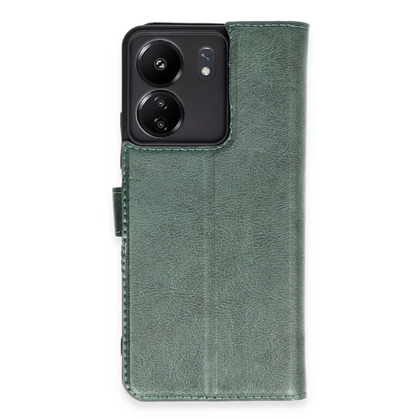 Xiaomi Redmi 13c Kılıf Trend S Plus Kapaklı Kılıf - Yeşil ürün görseli 1